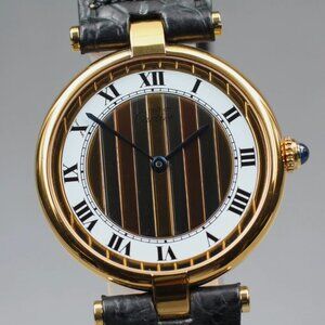 WOW! MINT! Cartier Must de Vendome Trinity Roman Accent Dial